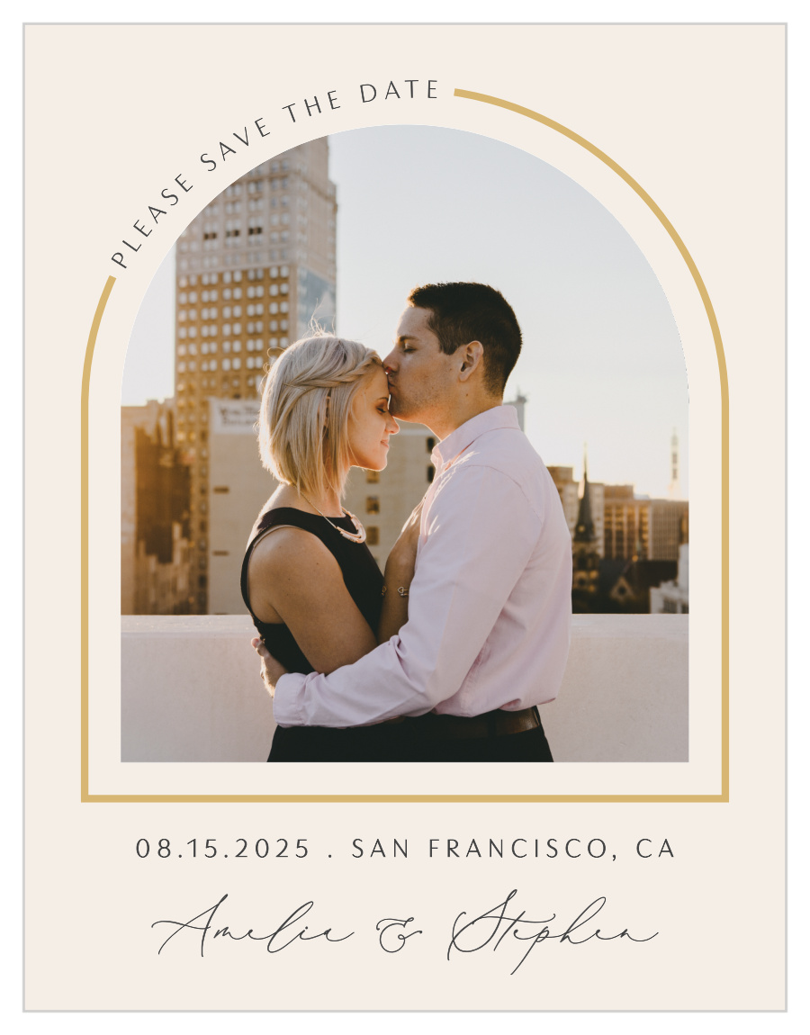 Modern Arch Save the Date Cards