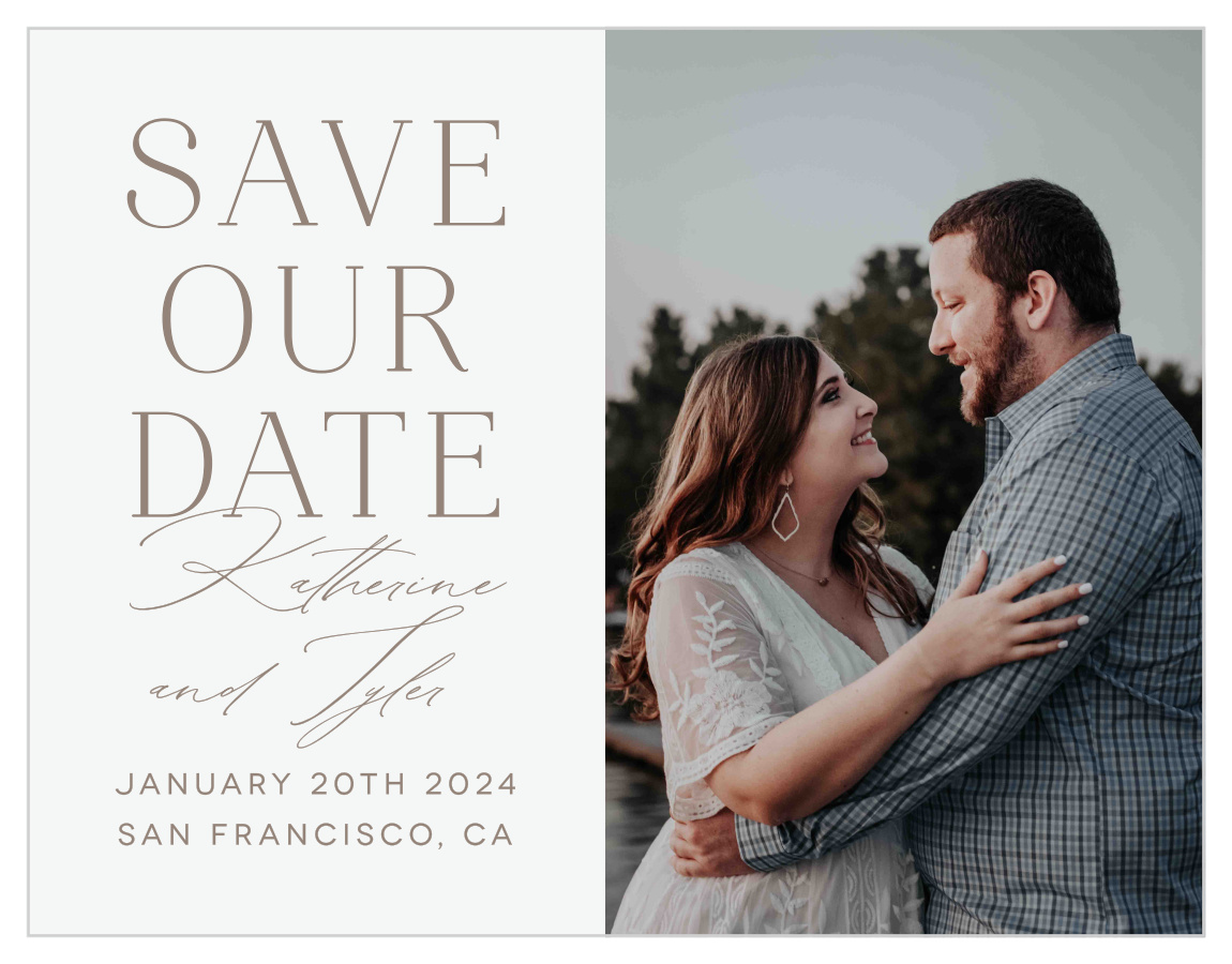 Romantic Type Save the Date Cards