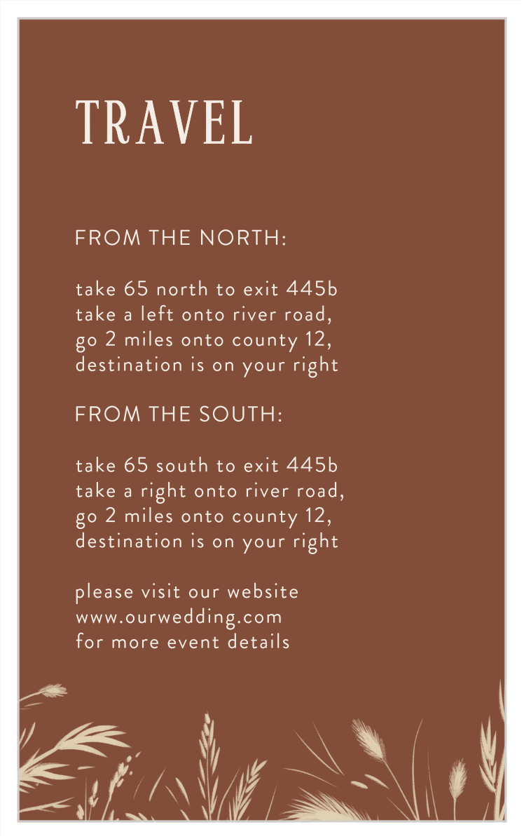 Prairie Meadow Direction Cards