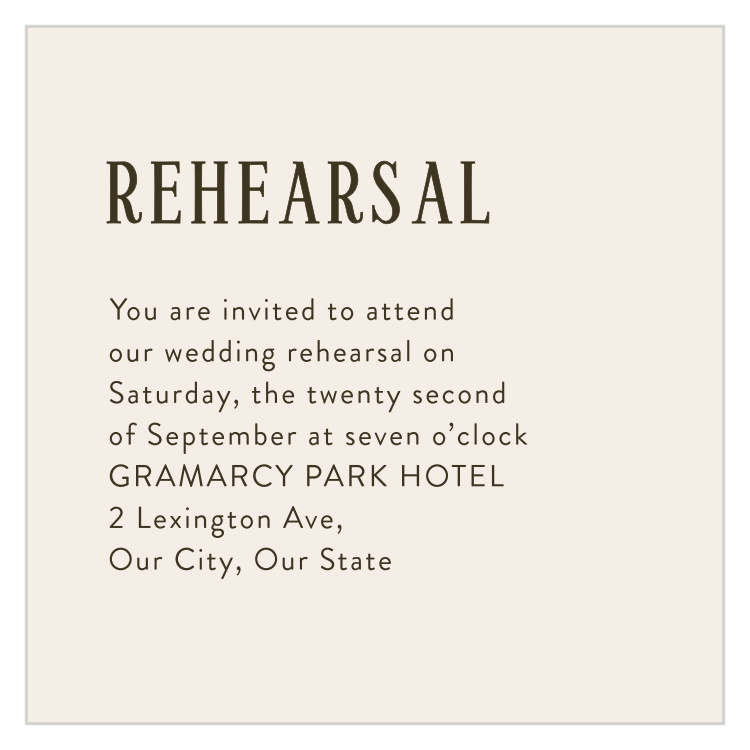 Prairie Meadow Rehearsal Cards