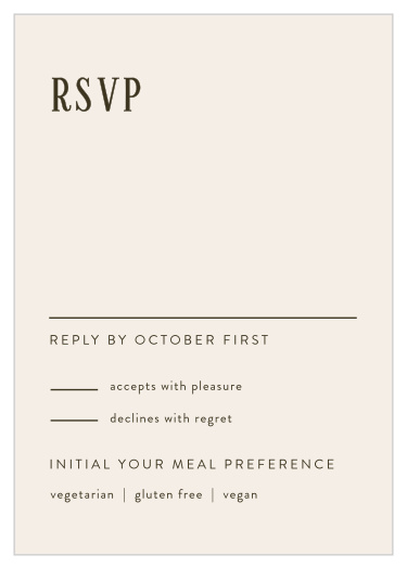 Our Prairie Meadow Response Cards help you create a list of family and friends that will attend your wedding.