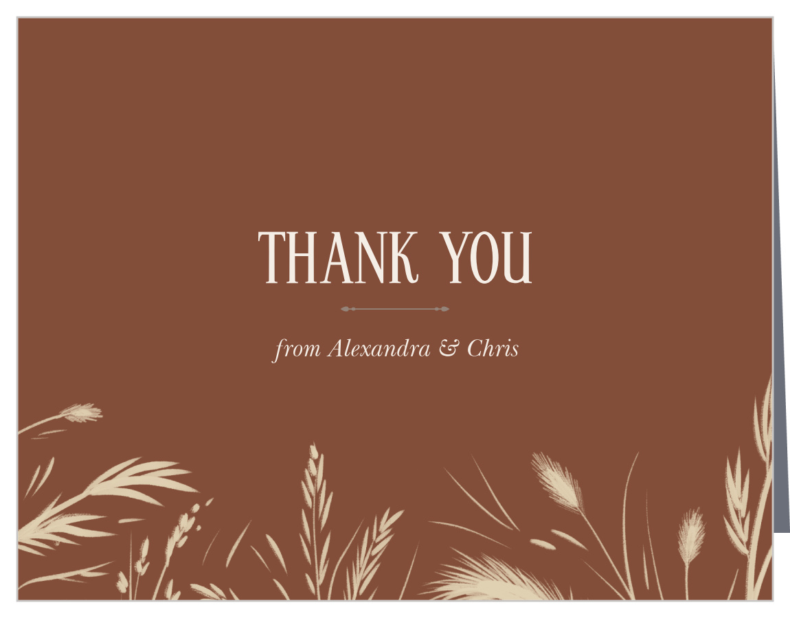 Prairie Meadow Wedding Thank You Cards