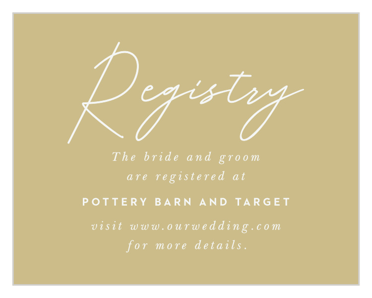 Simply Highlighted Registry Cards by Basic Invite