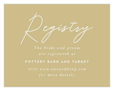 Let family and friends know where you would like your wedding gifts from with our Simply Highlighted Registry Cards.