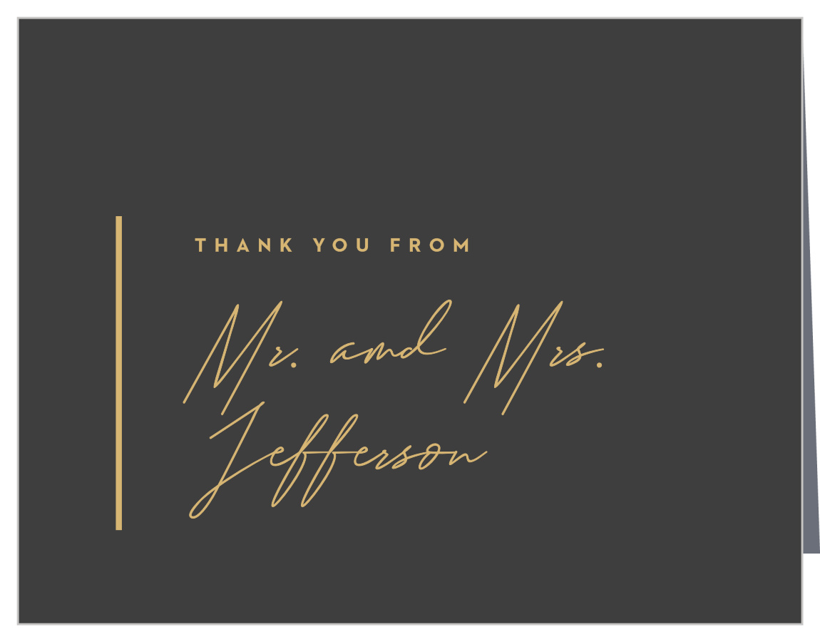 Simply Highlighted Wedding Thank You Cards