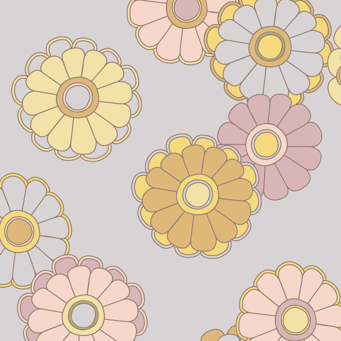 Our Large Daisies Peel And Stick Removable Wallpaper add a retro garden touch to your walls.