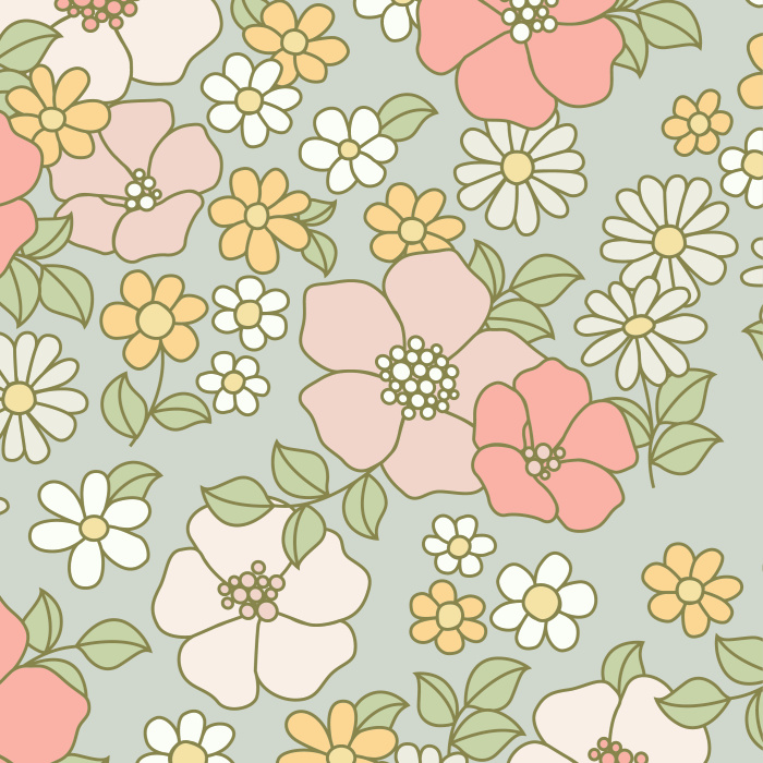 Add a flowery touch to any wall in your home with our Rainbow Floral Peel And Stick Removable Wallpaper.