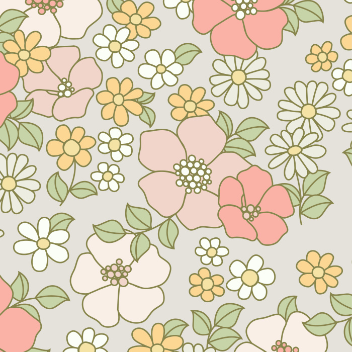 Add a flowery touch to any wall in your home with our Rainbow Floral Peel And Stick Removable Wallpaper.