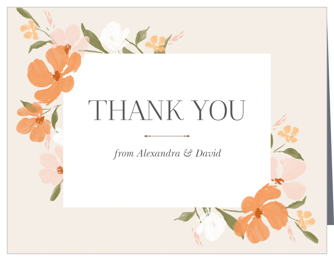 Colorful Cosmos Wedding Thank You Cards