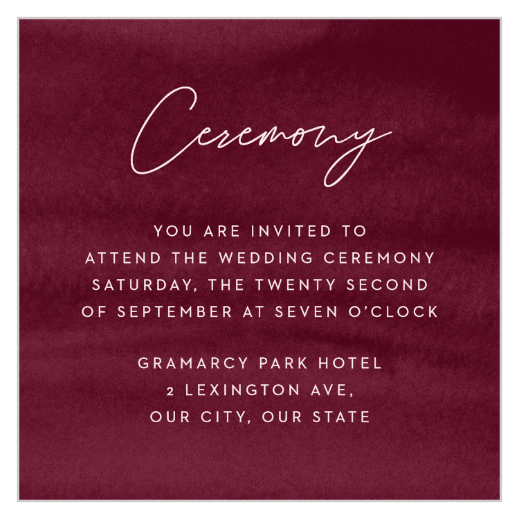 Watercolor Mood Ceremony Cards