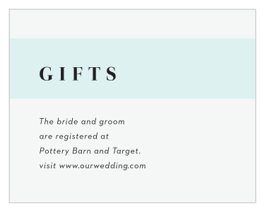 Help your guests find the perfect gift with our Sheer Stripe Registry Cards.