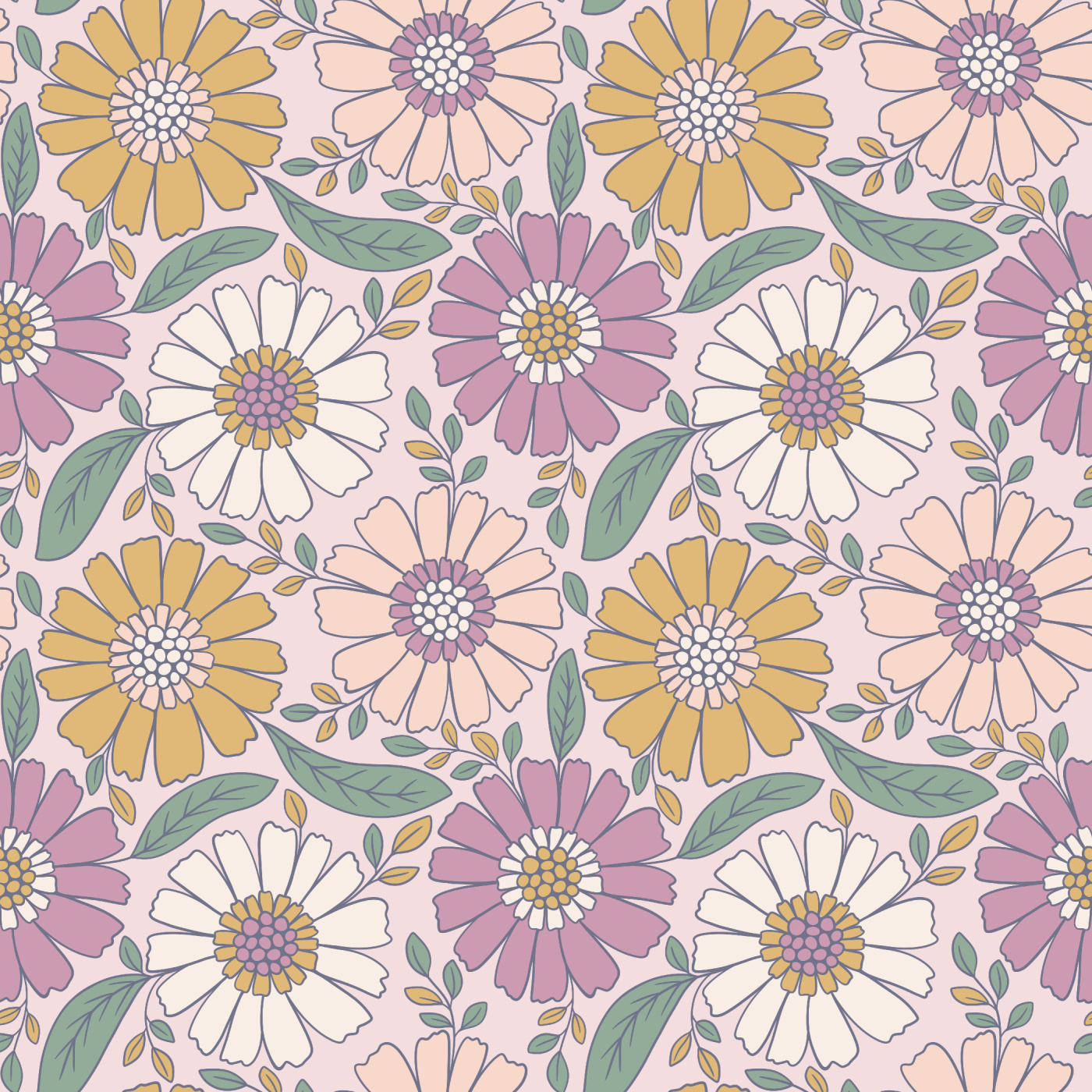 Colorful Daisies Wallpaper