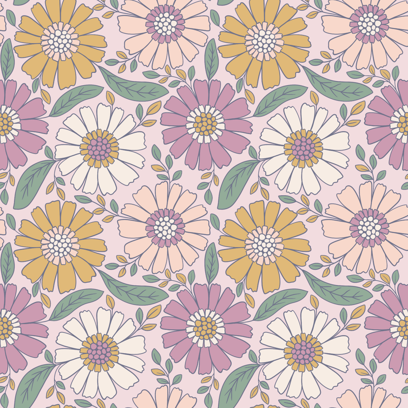Colorful Daisies Wallpaper