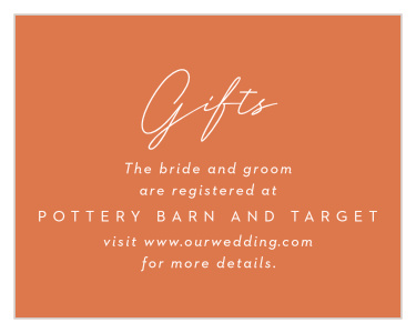 Embrace your hip, stylish side with our Color Split Registry Cards. 