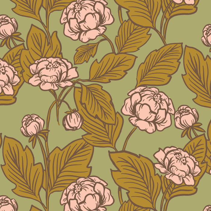 Reminiscent of vintage printed illustrations, our Retro Peony Peel And Stick Removable Wallpaper adds a uniquely floral touch to any wall.