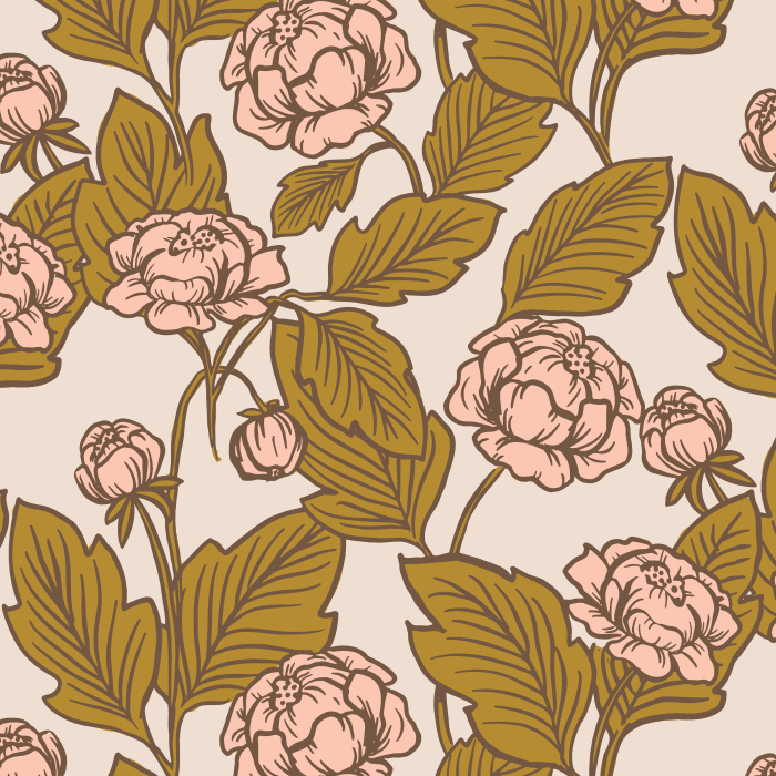 Reminiscent of vintage printed illustrations, our Retro Peony Peel And Stick Removable Wallpaper adds a uniquely floral touch to any wall.