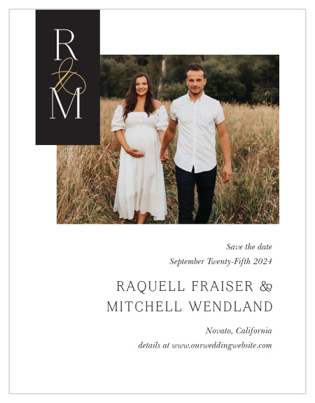 Create memories to last a lifetime with our Bold Initials Save the Date Cards.