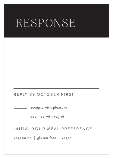 Create memories to last a lifetime with our Bold Initials Response Cards. 