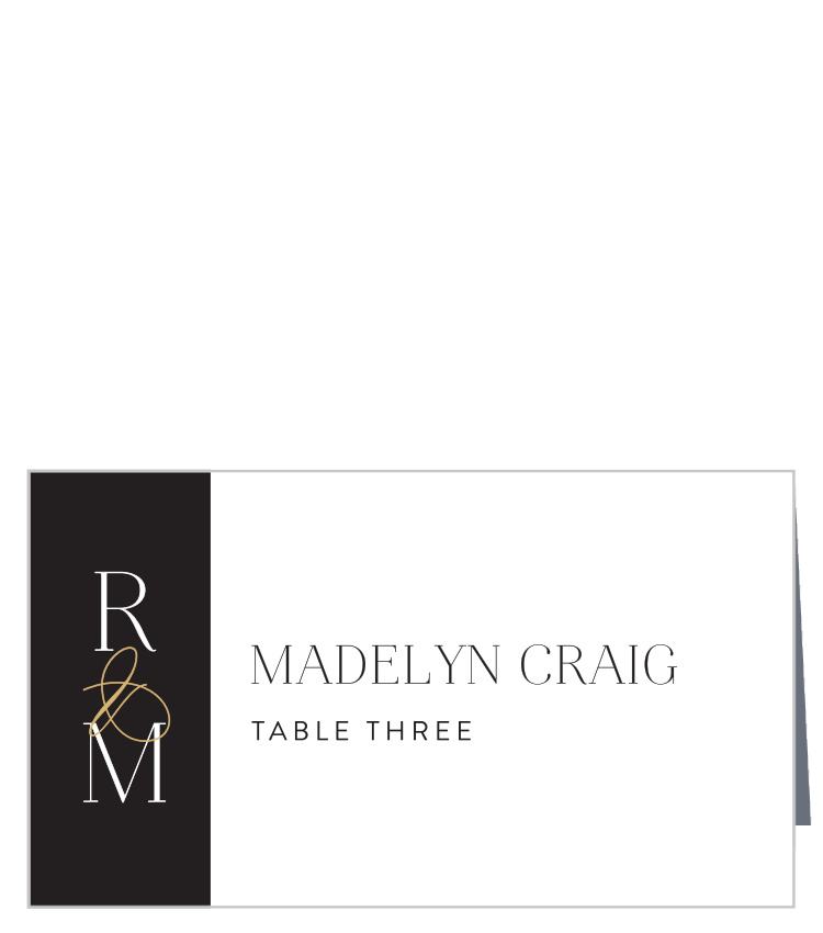 Bold Initials Place Cards