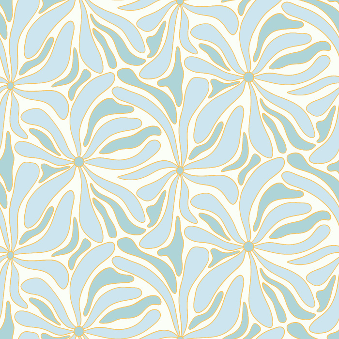 Add a funky accent wall in any room of your home with our Retro Amoeba Flowers Peel and Stick Wallpaper.