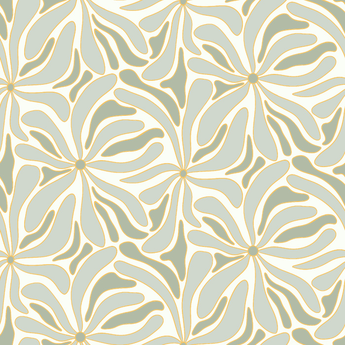 Add a funky accent wall in any room of your home with our Retro Amoeba Flowers Peel and Stick Wallpaper.