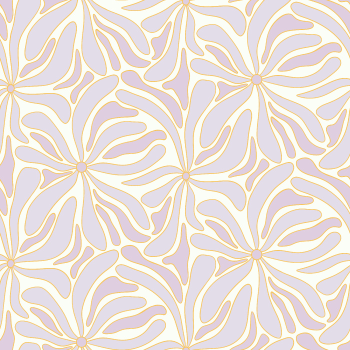 Add a funky accent wall in any room of your home with our Retro Amoeba Flowers Peel and Stick Wallpaper.