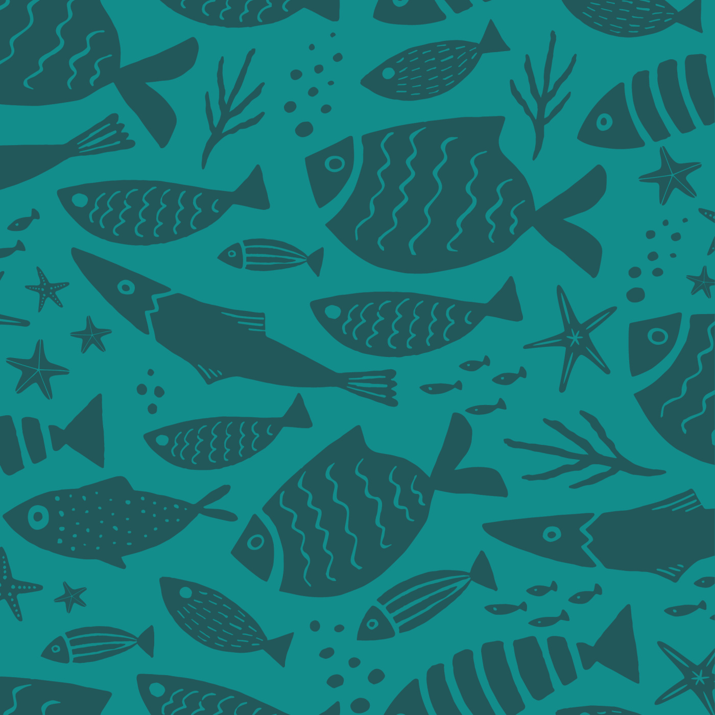 Inky Fish Wallpaper