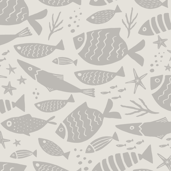 Create an underwater accent wall anywhere in your home with our Fish In The Sea Peel and Stick Wallpaper.