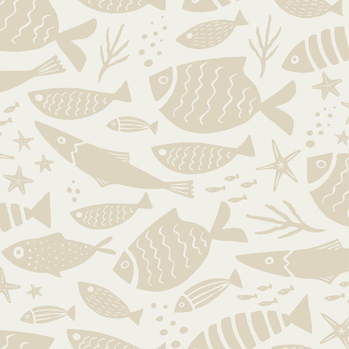 Create an underwater accent wall anywhere in your home with our Fish In The Sea Peel and Stick Wallpaper.