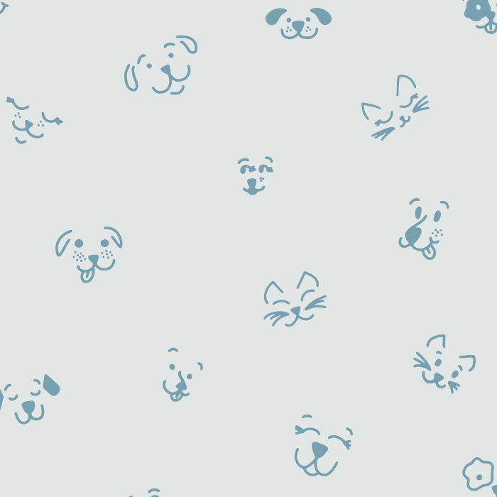 Create the cutest space for your child with our Pet Faces Peel and Stick Wallpaper.