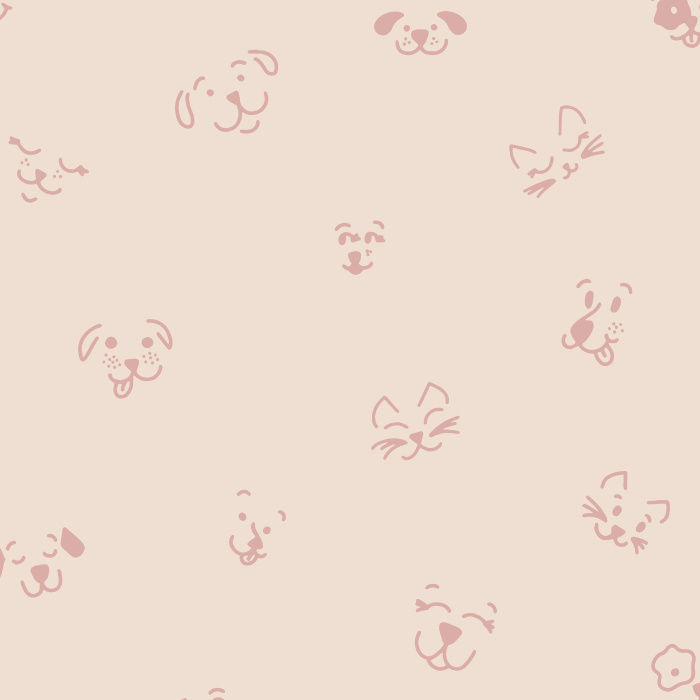 Create the cutest space for your child with our Pet Faces Peel and Stick Wallpaper.