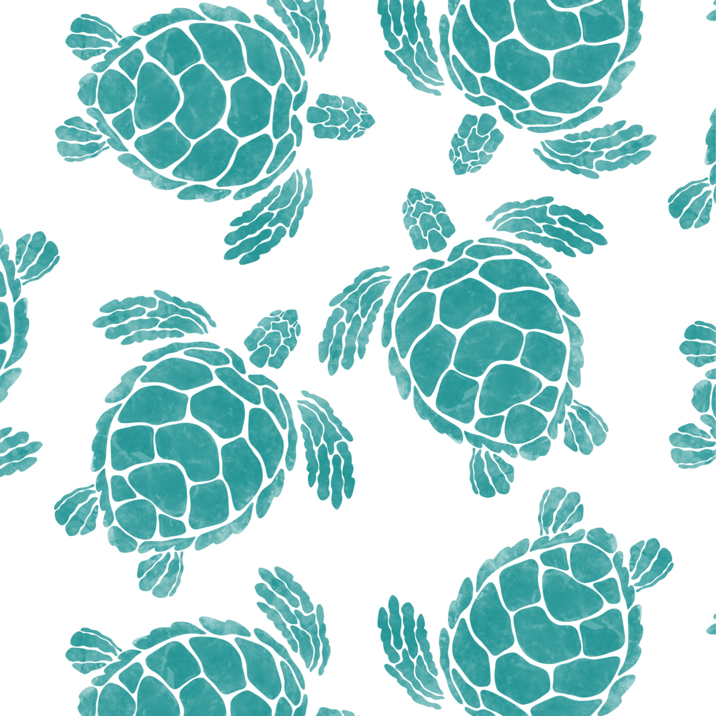 Painterly Turtles Wallpaper