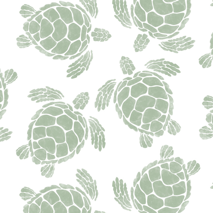 Create an eye-catching statement wall anywhere in your home with our Painterly Turtles Peel and Stick Wallpaper.