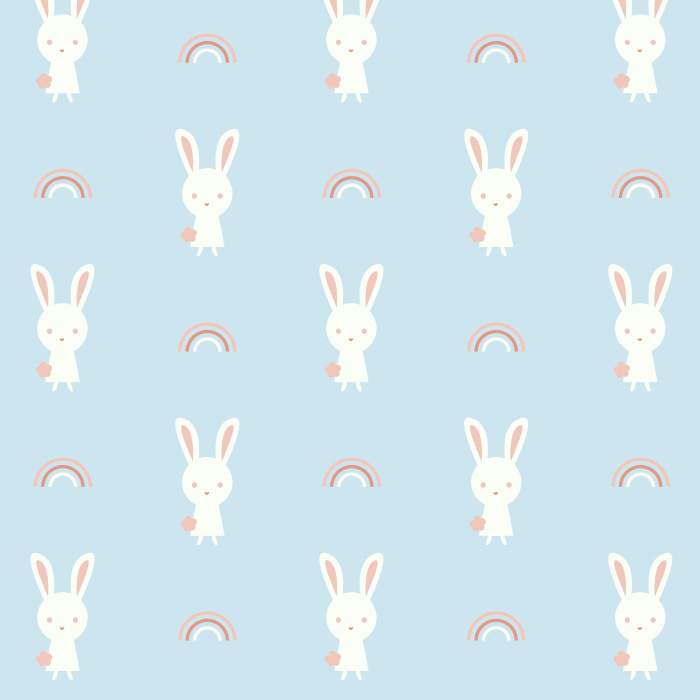 Create the cute room of your child's dreams with our Bunny Bows Peel and Stick Wallpaper.