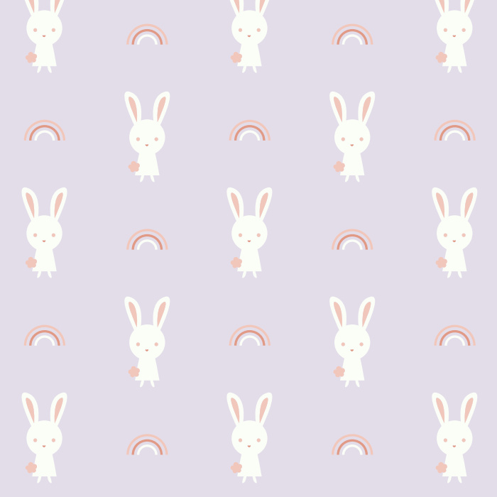 Create the cute room of your child's dreams with our Bunny Bows Peel and Stick Wallpaper.