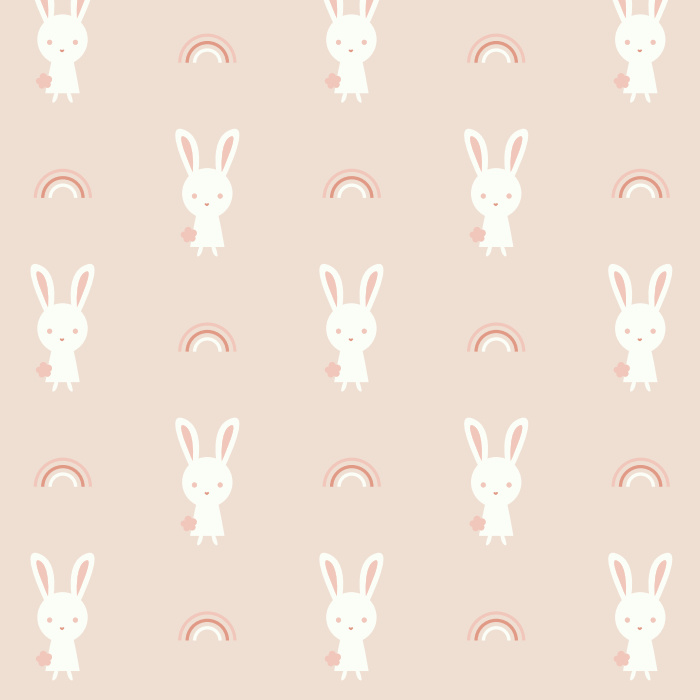 Create the cute room of your child's dreams with our Bunny Bows Peel and Stick Wallpaper.