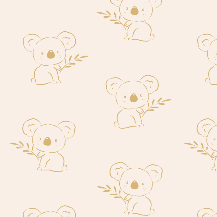 Create an adorable accent wall in your child's room with our Cute Koalas Peel and Stick Wallpaper.
