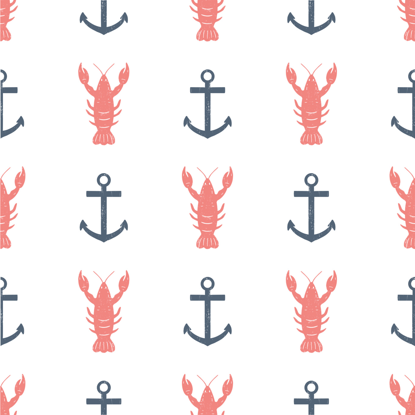 Lobsters & Anchors Wallpaper