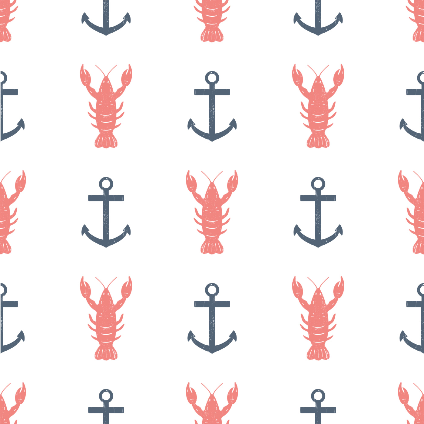 Lobsters & Anchors Wallpaper