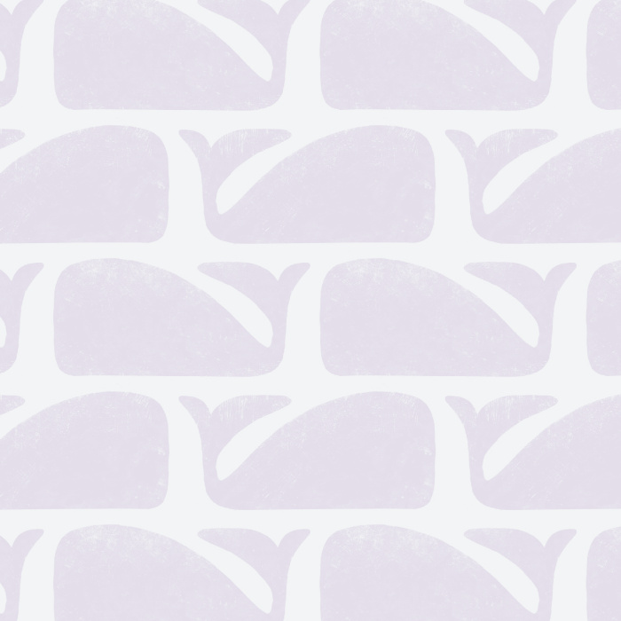 Create a nautical accent wall in any room of your home with our Stamped Whales Peel and Stick Wallpaper.