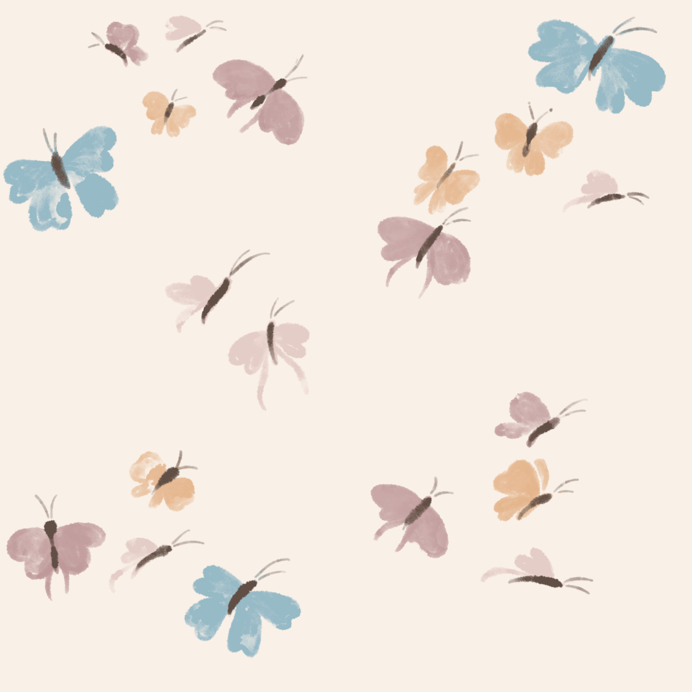 Colorful Butterflies Peel And Stick Removable Wallpaper | Love vs. Design