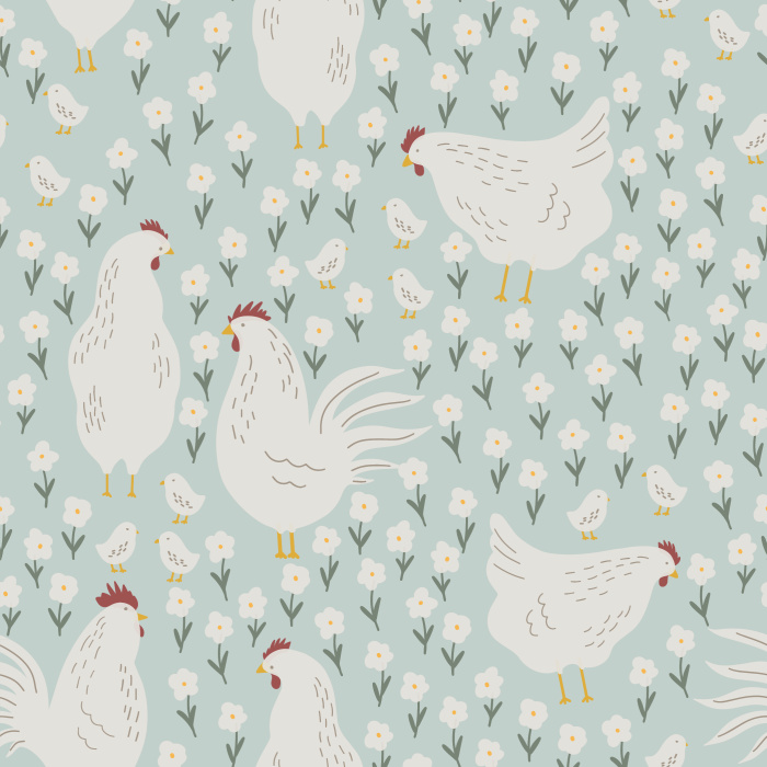 Create a rustic, farm-like accent wall in any room of your home with our Hens Yard Peel and Stick Wallpaper.