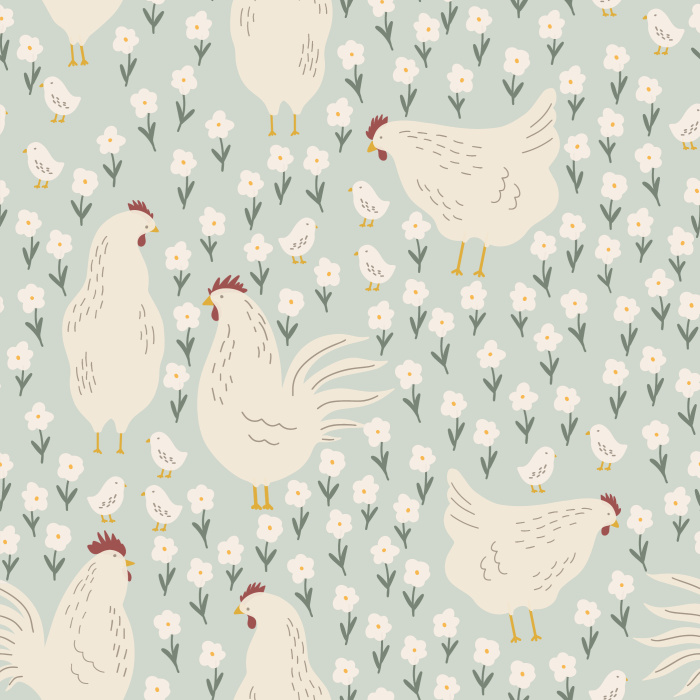 Create a rustic, farm-like accent wall in any room of your home with our Hens Yard Peel and Stick Wallpaper.
