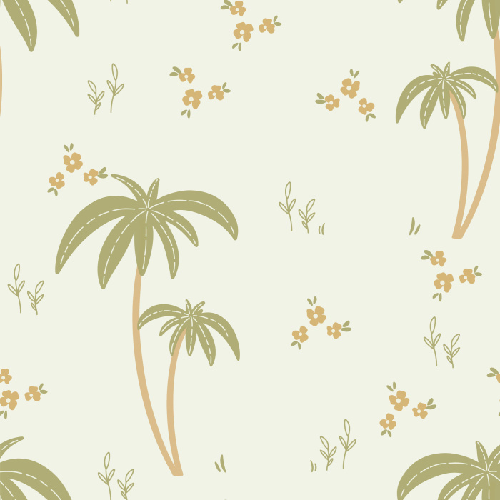 Create the feel of a tropical getaway on any wall in your home with our Baby Palm Peel and Stick Wallpaper.