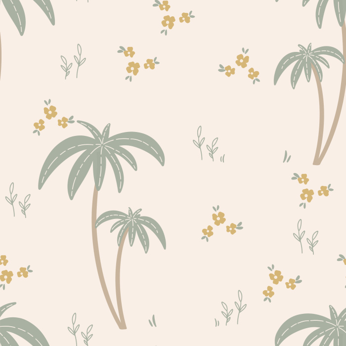Create the feel of a tropical getaway on any wall in your home with our Baby Palm Peel and Stick Wallpaper.
