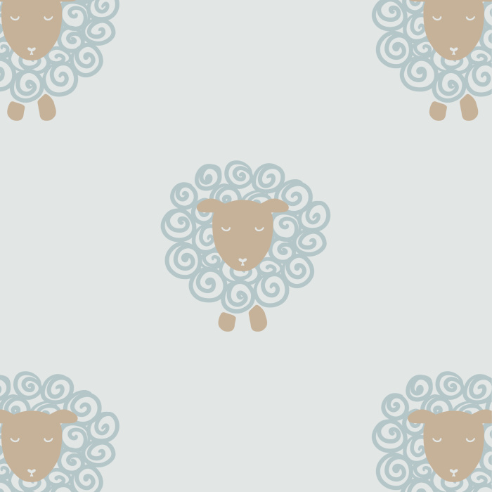 Create a cute accent wall in your child's room with our Fluffy Sheep Peel and Stick Wallpaper.