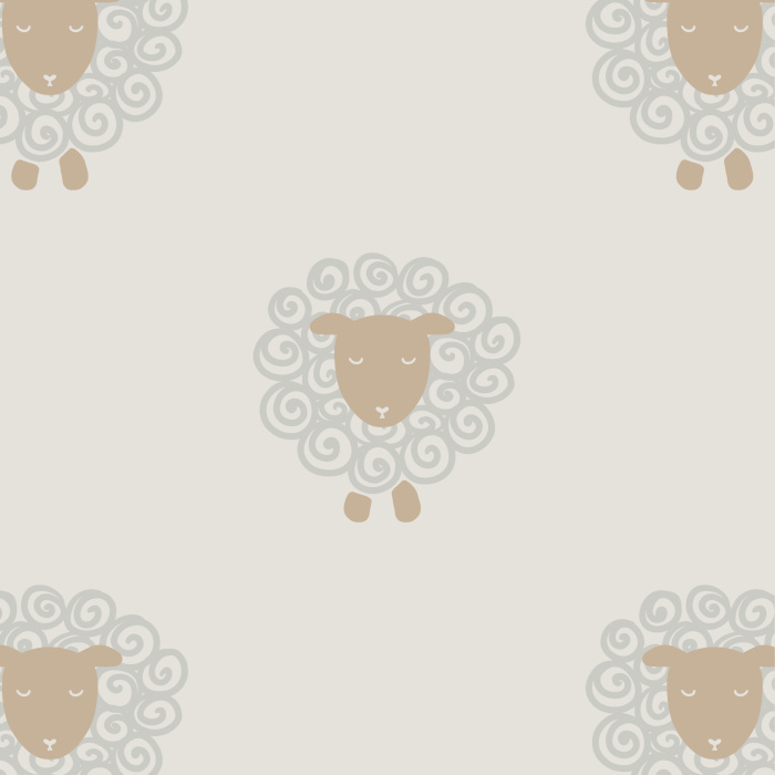 Create a cute accent wall in your child's room with our Fluffy Sheep Peel and Stick Wallpaper.