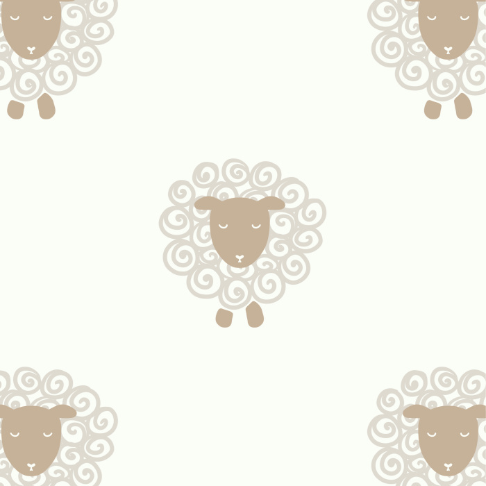 Create a cute accent wall in your child's room with our Fluffy Sheep Peel and Stick Wallpaper.