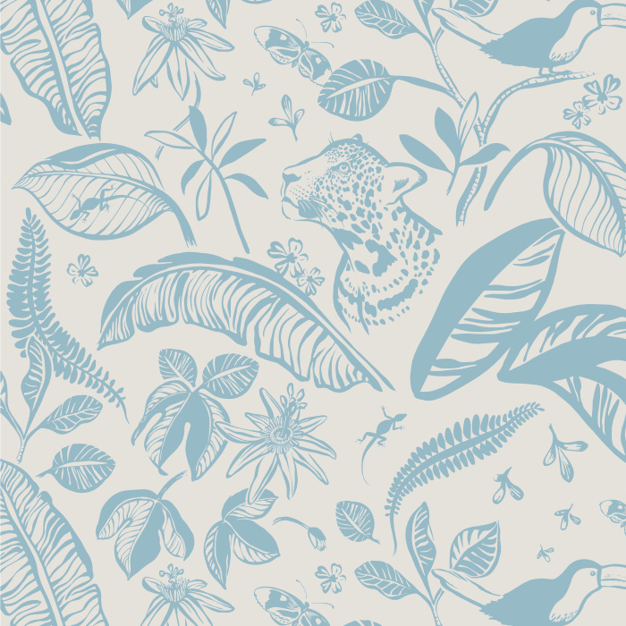Create a safari of fun with our Lush Jungle Peel and Stick Wallpaper. 