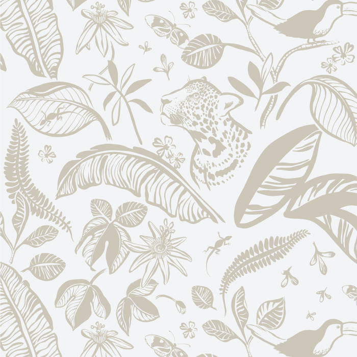 Create a safari of fun with our Lush Jungle Peel and Stick Wallpaper. 